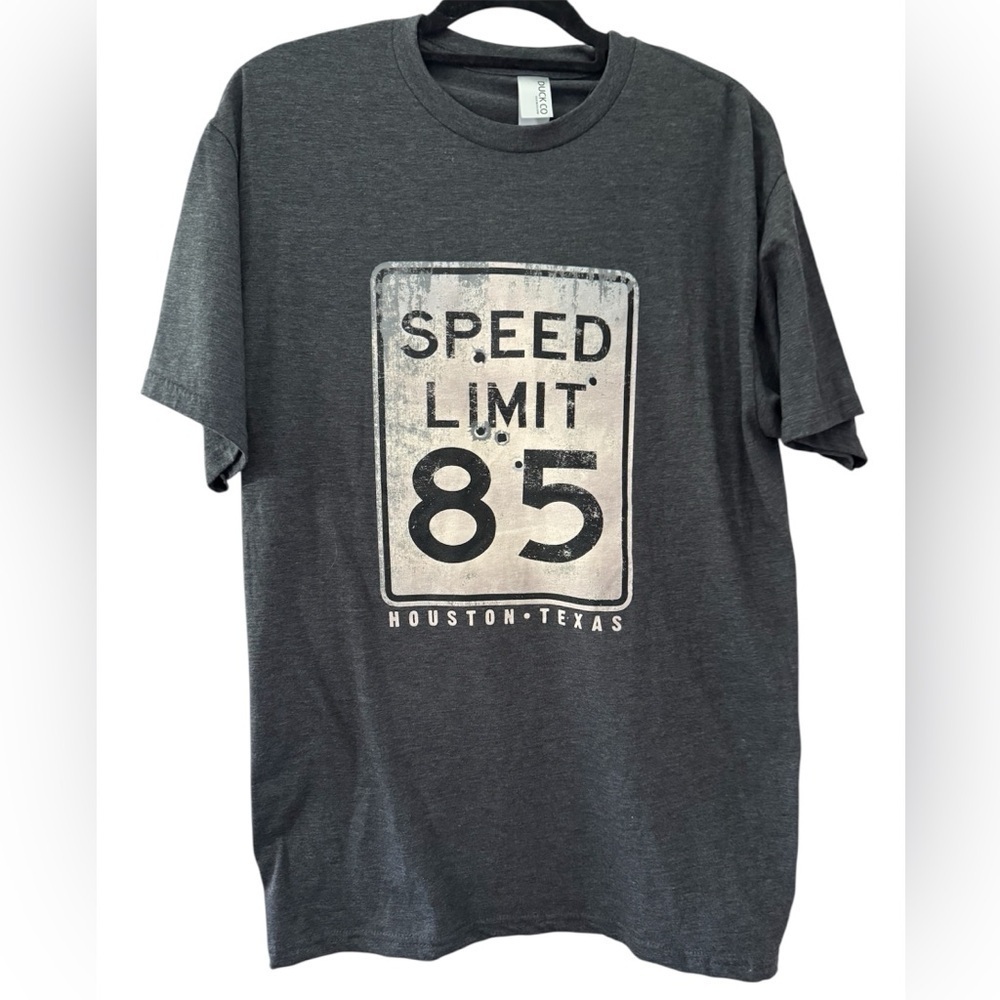 Duck Co 85 Miles Per Hour (MPH) Gray Short Sleeve T-Shirt Sz Large